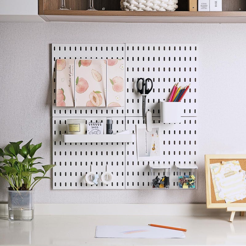 KEEPO Peg Board Organizer Accessories, Peg Board With Accessories, Pegboard Hooks, Pegboard Bins (Shelves) - Image 5